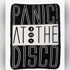 Panic! At The Disco Block Logo Plush Throw Blanket Hot Topic 40×60